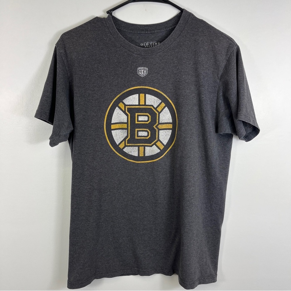 Old Time Hockey Boston Bruins TShirt Short Sleeve Gray Sz M NHL Hockey